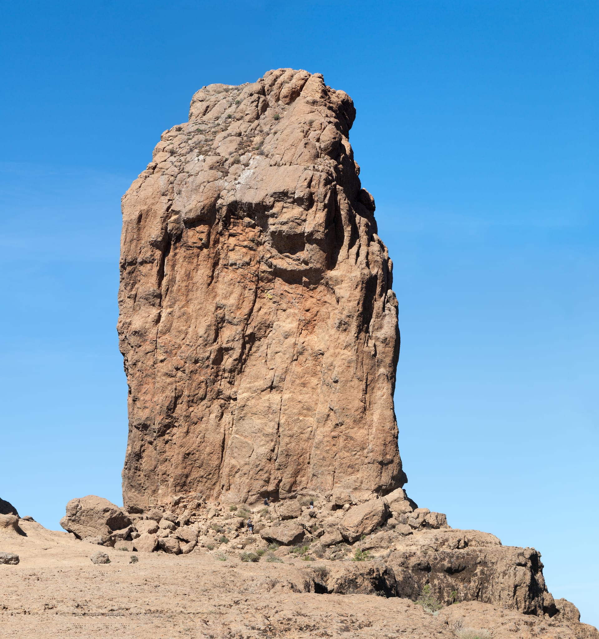 Roque Nublo monolith above pine forests, Gran Canaria